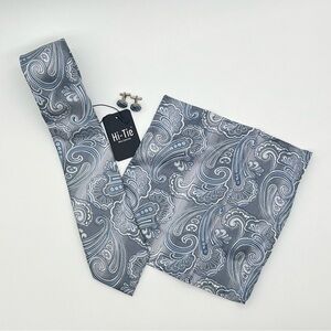 Hi-Tie Men's Collection paisley SILK tie set | NWT